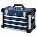 Coffre à outils 51 x 26 x 35 cm acier bleu marine portable à 4 tiroirs
