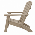 Fauteuil de jardin Adirondack 83 x 78 x 95 cm en plastique beige à dossier incliné
