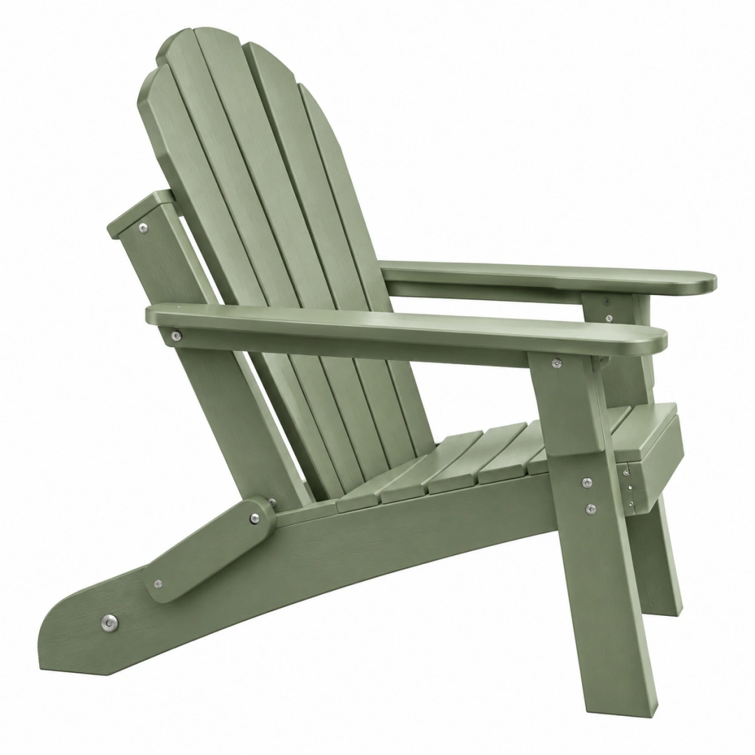Fauteuil de jardin Adirondack 80 x 76 x 95 cm vert en plastique avec accoudoirs