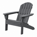 Fauteuil de jardin Adirondack 78 x 88 x 98 cm en plastique gris anthracite avec accoudoirs