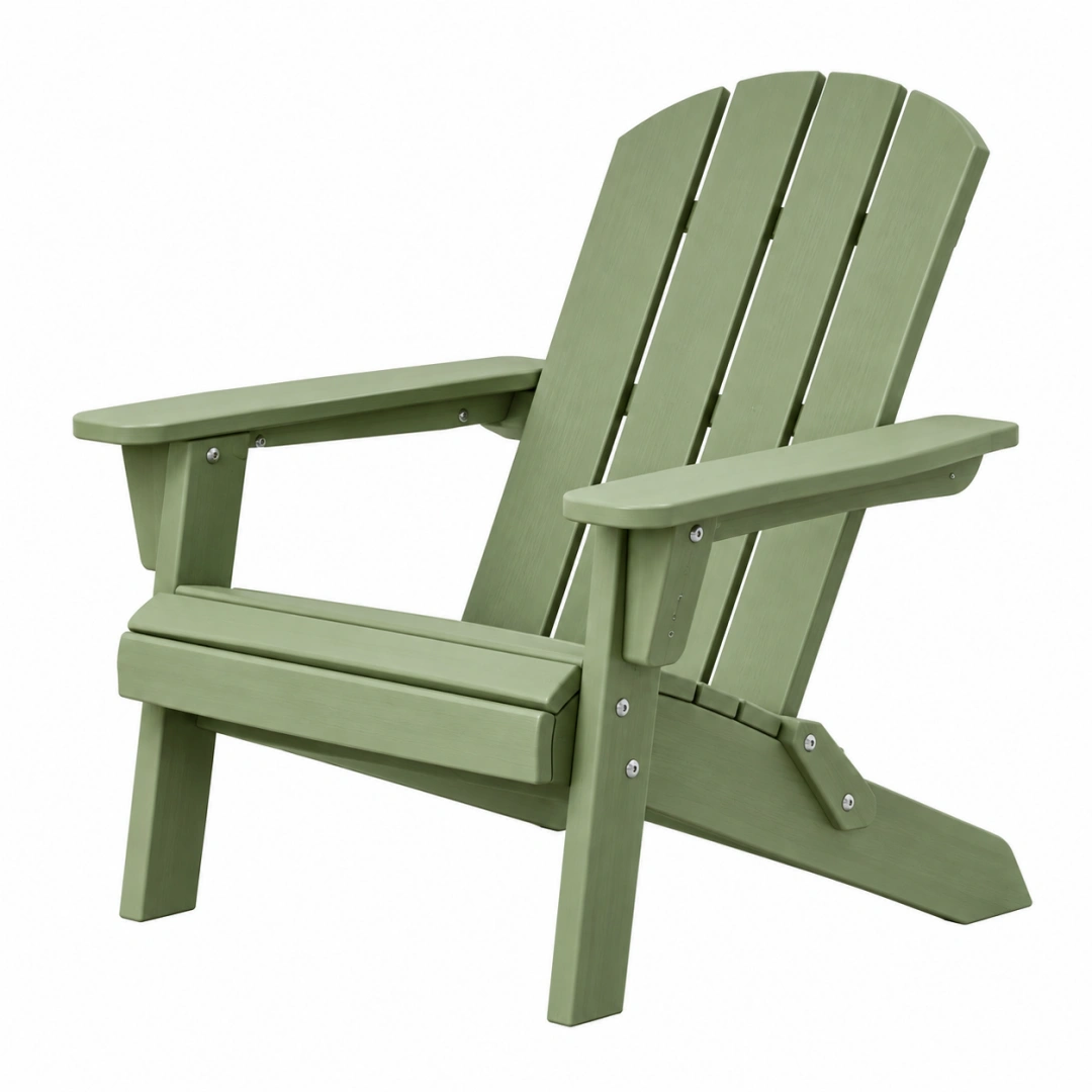 Fauteuil de jardin Adirondack 83 x 76 x 98 cm en plastique vert style classique